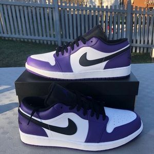 Brand New Jordan 1 Court Purple Low